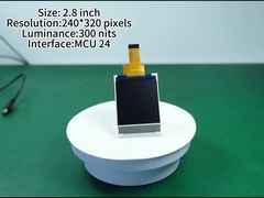 Βιομηχανική προσαρμοσμένη μονάδα οθόνης TFT LCD 2,8 ιντσών με κάθε γωνία θέασης