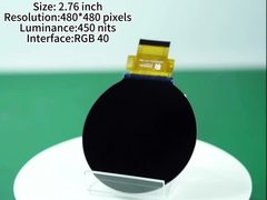 480*480 Δείκτης TFT υψηλής ανάλυσης Προσαρμοσμένη 2.76 ιντσών Δείκτης TFT RGB